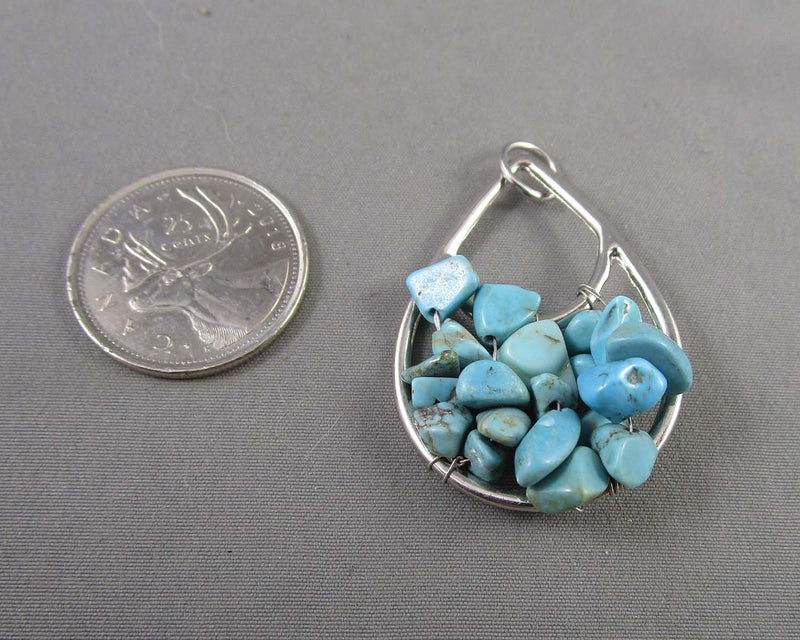 Magnesite Stone Pendant Vintage H044-5