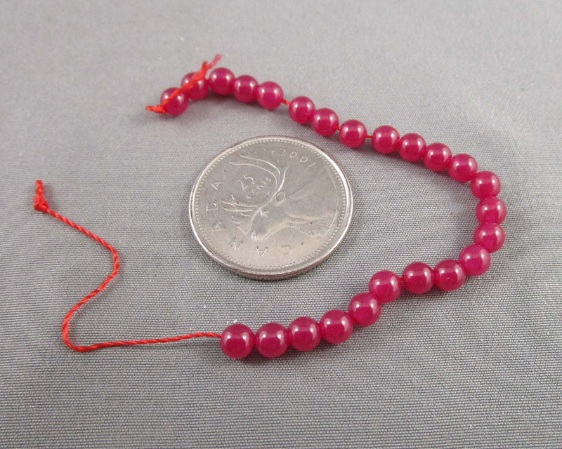 Ruby Round Beads (Lab Created) Various Sizes