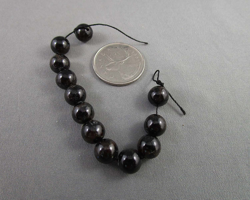 Black Kyanite Round Beads (Various Sizes)