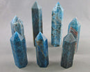 You Choose!  Blue Apatite Gemstone Standing Point Tower