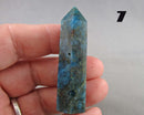 You Choose!  Blue Apatite Gemstone Standing Point Tower