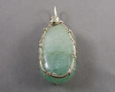Aventurine Gemstone Pendant (Vintage) H044-18