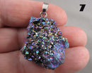 You Choose!  Beautiful Rainbow Aura Quartz Pendants