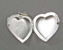 Heart Locket Pendant 925 Sterling Silver (Vintage) H105-1