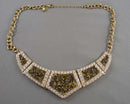 Rhinestone Statement Necklace Vintage H105-5