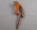 Wood Parrot Brooch (Vintage) H082-15