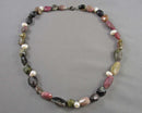 Tourmaline & Pearl Gemstone Necklace (Vintage) H105-7