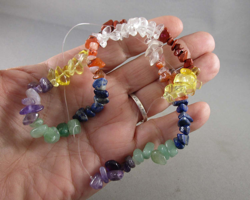 Chakra Chip Bead Sets 15" Strand (G005-1)