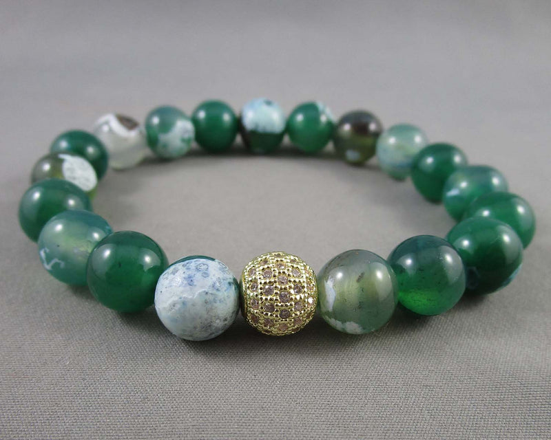 Agate Stone Bracelet (Vintage) H085-3