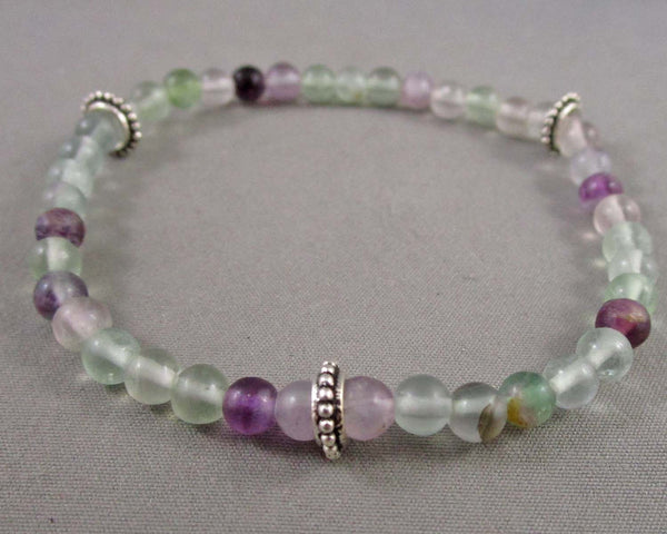 Rainbow Fluorite Bracelet (Vintage) H085-8