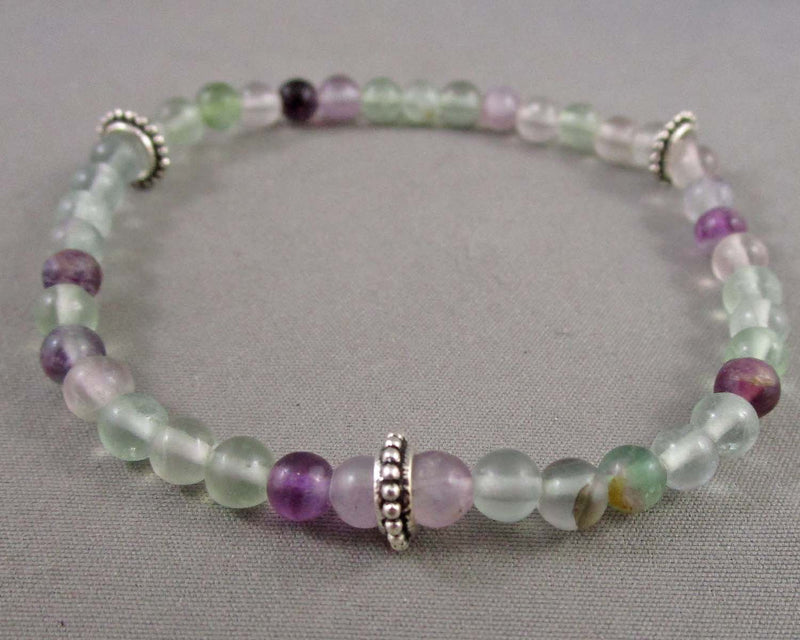 Rainbow Fluorite Bracelet (Vintage) H085-8