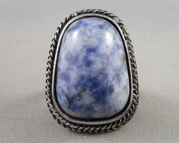Blue Quartz Ring Size 6.5 (Vintage) H085-19