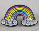 Fuck Off Rainbow Enamel Pin 1pc (BIN 4)