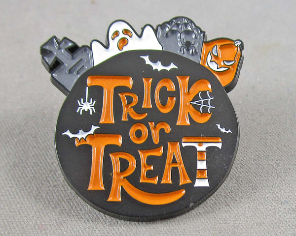 Trick or Treat Halloween Enamel Pin 1pc (BIN 5)