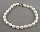 Pearl Gemstone Bracelet 925 Sterling Silver (Vintage) H107-17