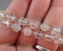White Topaz Prism Cut Gemstone Beads 6mm C318