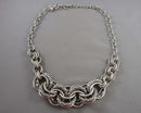 Silver Tone Statement Necklace Vintage H107-21