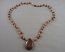 Goldstone Gemstone Pendant Necklace (Vintage) H107-23