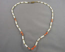 Mother of Pearl & Shell Gemstone Necklace (Vintage) H108-2