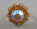 Amber Blossom Sarah Coventry Ring Size 6.5 Vintage H108-7