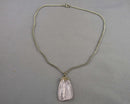 Quartz Gemstone Pendant Necklace (Vintage) H108-8