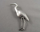 Pewter Crane Brooch - Frederick Canada Vintage H108-11