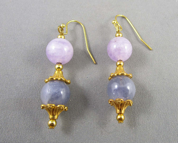 Smoky Quartz & Amethyst Earrings H099-4