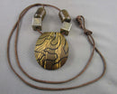 Wood Pendant Necklace (Vintage) H108-17