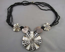 Shell Gemstone Pendant Necklace (Vintage) H108-18
