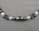 40% OFF!  Hematite & Cats Eye Gemstone Necklace (Vintage) H110-4