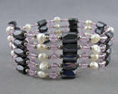 40% OFF!  Magnetic Hematite & Pearl Bracelet (Vintage) H110-6