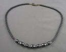 40% OFF!  Hematite Gemstone Necklace (Vintage) H110-10