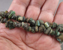 African Turquoise Beads Chip Strand 16" Med (C553)