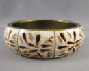Carved Bone Bangle 1pc (Vintage) H088-8