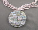Abalone Shell Pendant Necklace H088-12