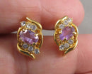 CZ and Rhinestone Earrings (Vintage) H111-10