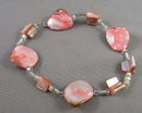 Pink Shell Gemstone Bracelet (Vintage) H111-21