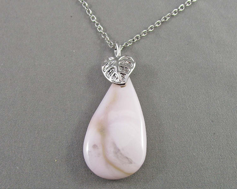 Pink Opal Necklace 1pc (E033)