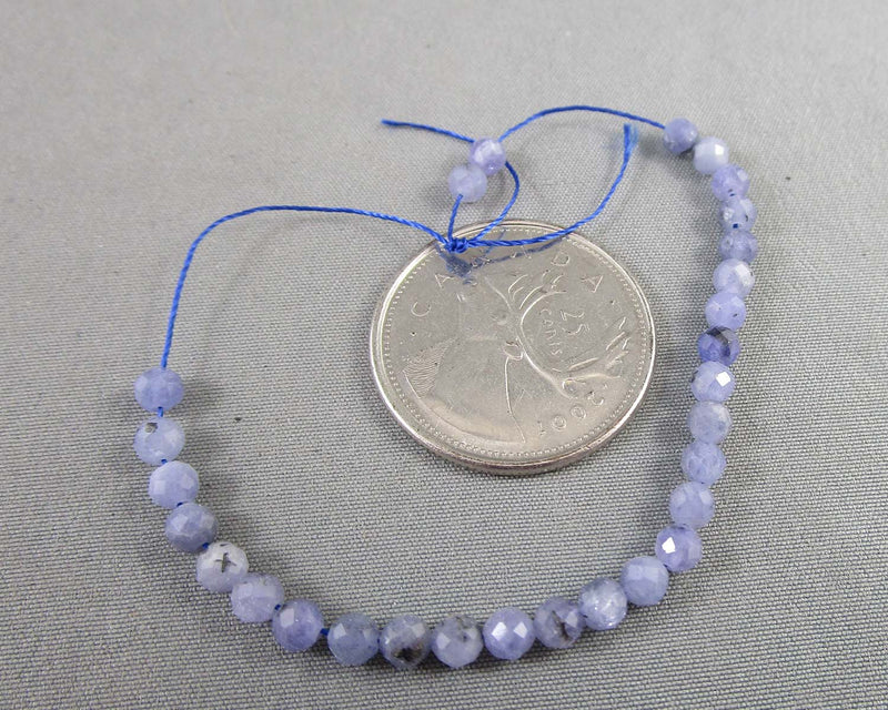 Tanzanite Crystal Faceted Beads (Various Sizes)