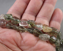 Green Rutilated Quartz Nugget Beads (C580)