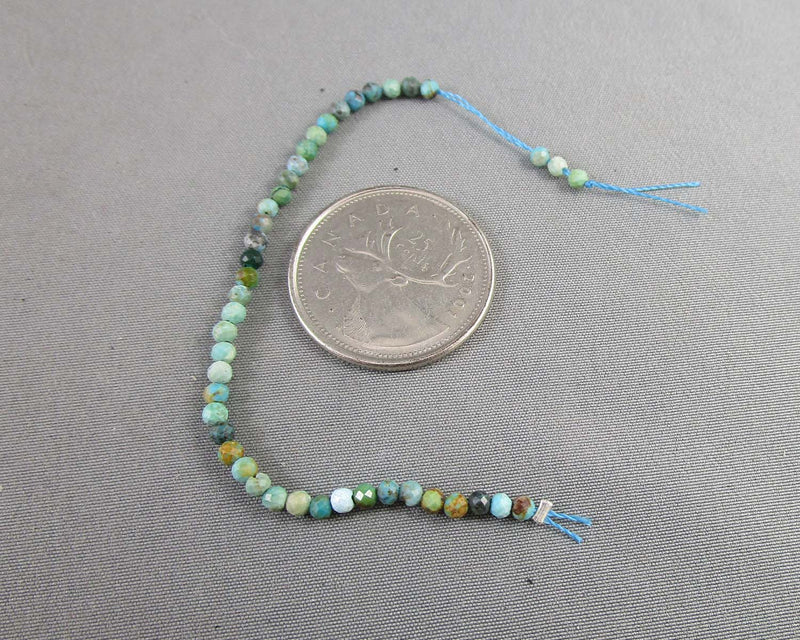 Turquoise Faceted Round 2mm Beads C407