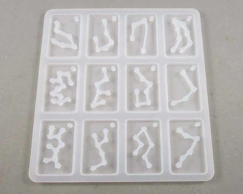 12 Constellations Pendants Silicone Resin Mold 1pc (C063)