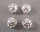 Real Sterling Silver Plate Hollow Spacer Beads 10pc 8mm C165