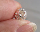 Real Sterling Silver Plate Hollow Spacer Beads 10pc 8mm C165