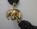 Brass Elephant Pendant Necklace (Vintage) H113-1