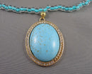 Magnesite Pendant Necklace (Vintage) H113-33