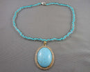 Magnesite Pendant Necklace (Vintage) H113-33