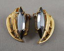 Hematite Gemstone Clip on Earrings (Vintage) H115-3