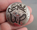 "Cow Girl Up" Sterling Silver Pendant (Vintage) H115-4
