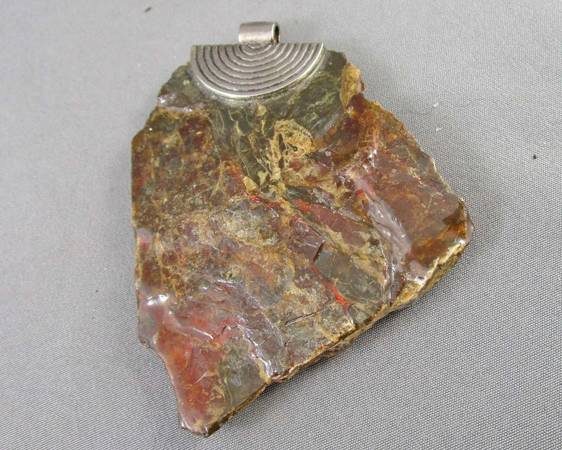 Ammolite Gemstone Pendant 1pc (B038) Vintage